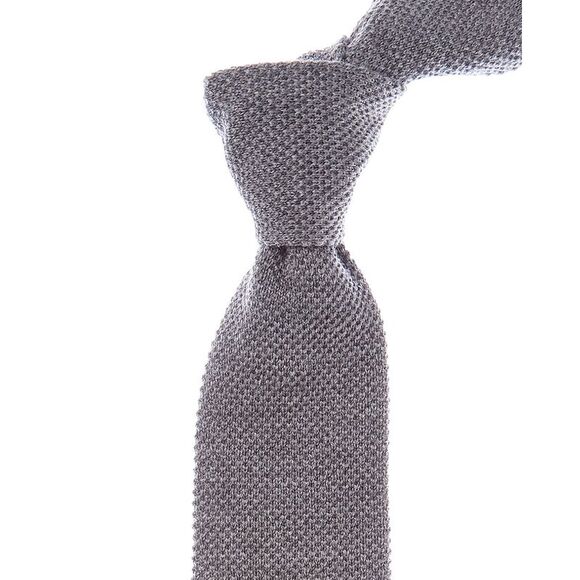 Brunello Cucinelli Grey & Navy Wool Tie